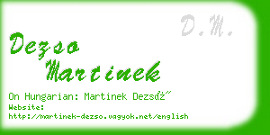 dezso martinek business card